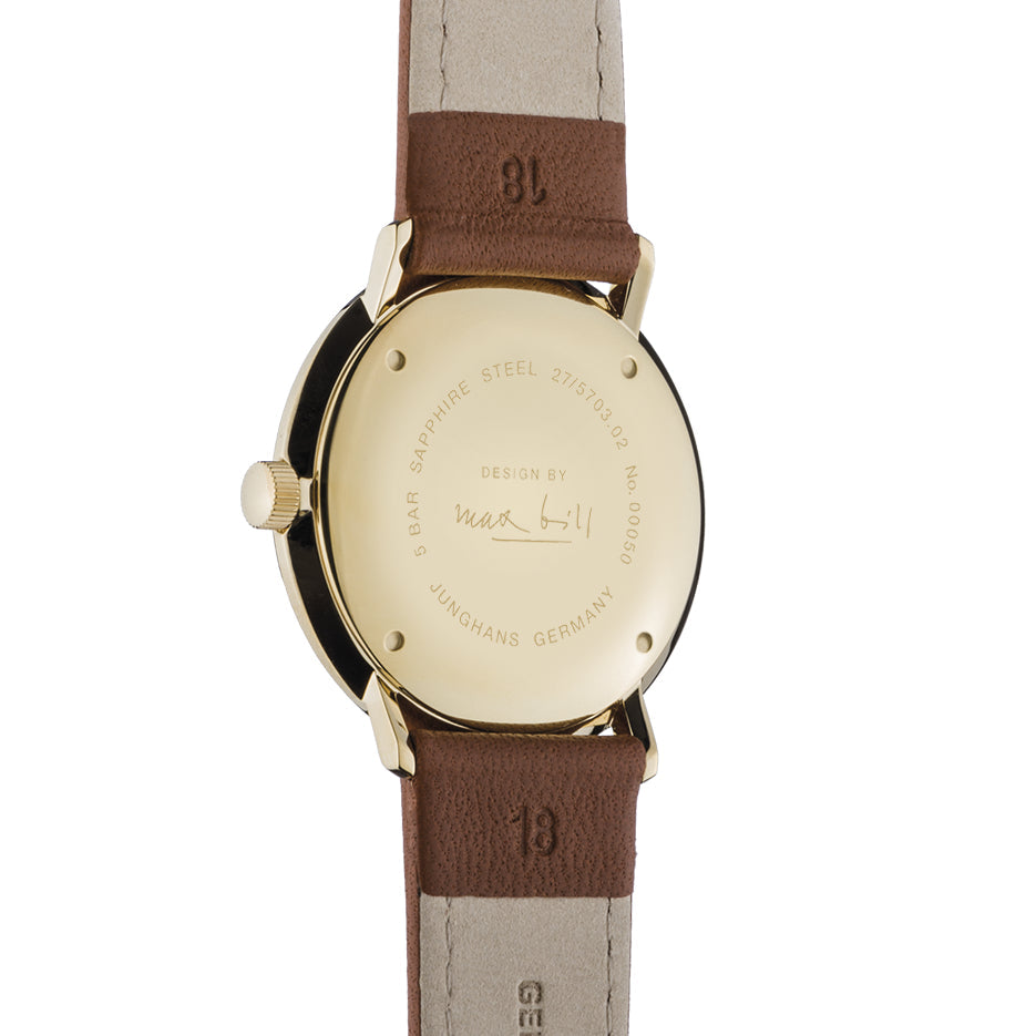 Junghans Max Bill Handaufzug Men's White/Gold Watch