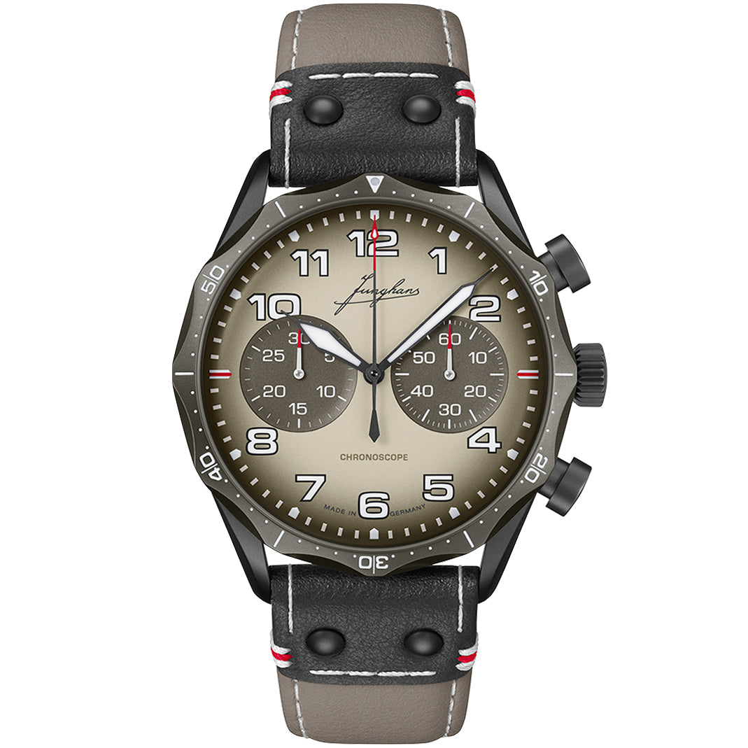 Junghans Meister Pilot Chronoscope Men's Desert Watch