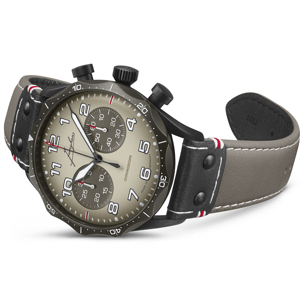 Junghans Meister Pilot Chronoscope Men's Desert Watch