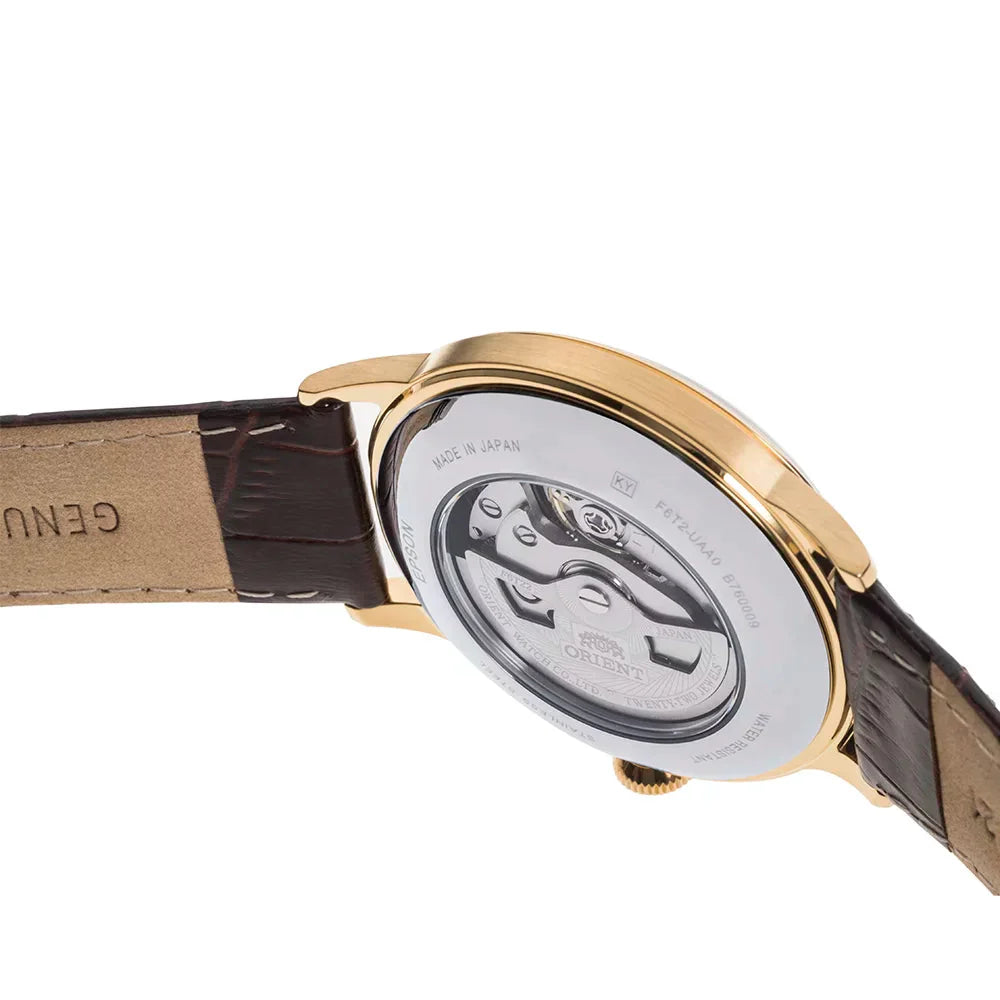 Orient Bambino Open Heart Men's Brown Watch
