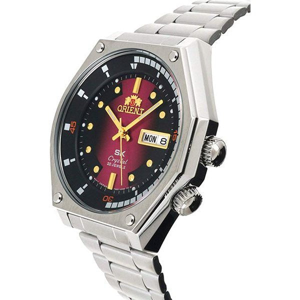 Orient Classic Diver's Men's Red Silver Watch