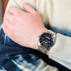 Orient Multi-Year Calendar Men's Silver Watch