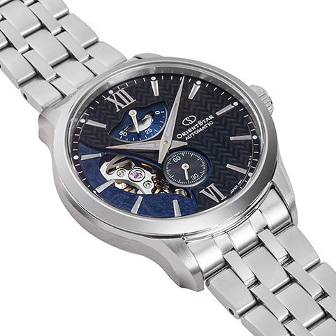 Orient Star Contemporary Layered Skeleton Men's Silver Watch