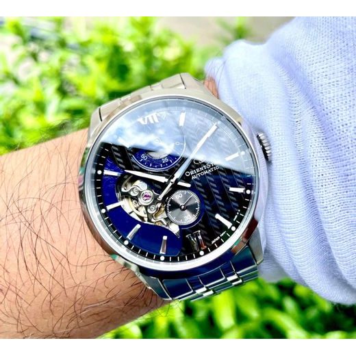 Orient Star Contemporary Layered Skeleton Men's Silver Watch