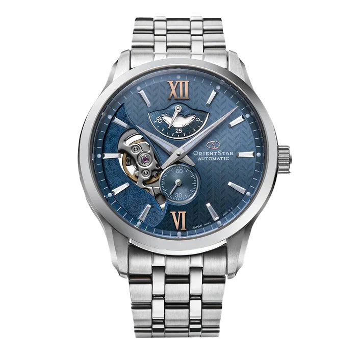 Orient Star Contemporary Layered Skeleton Men's Silver Watch