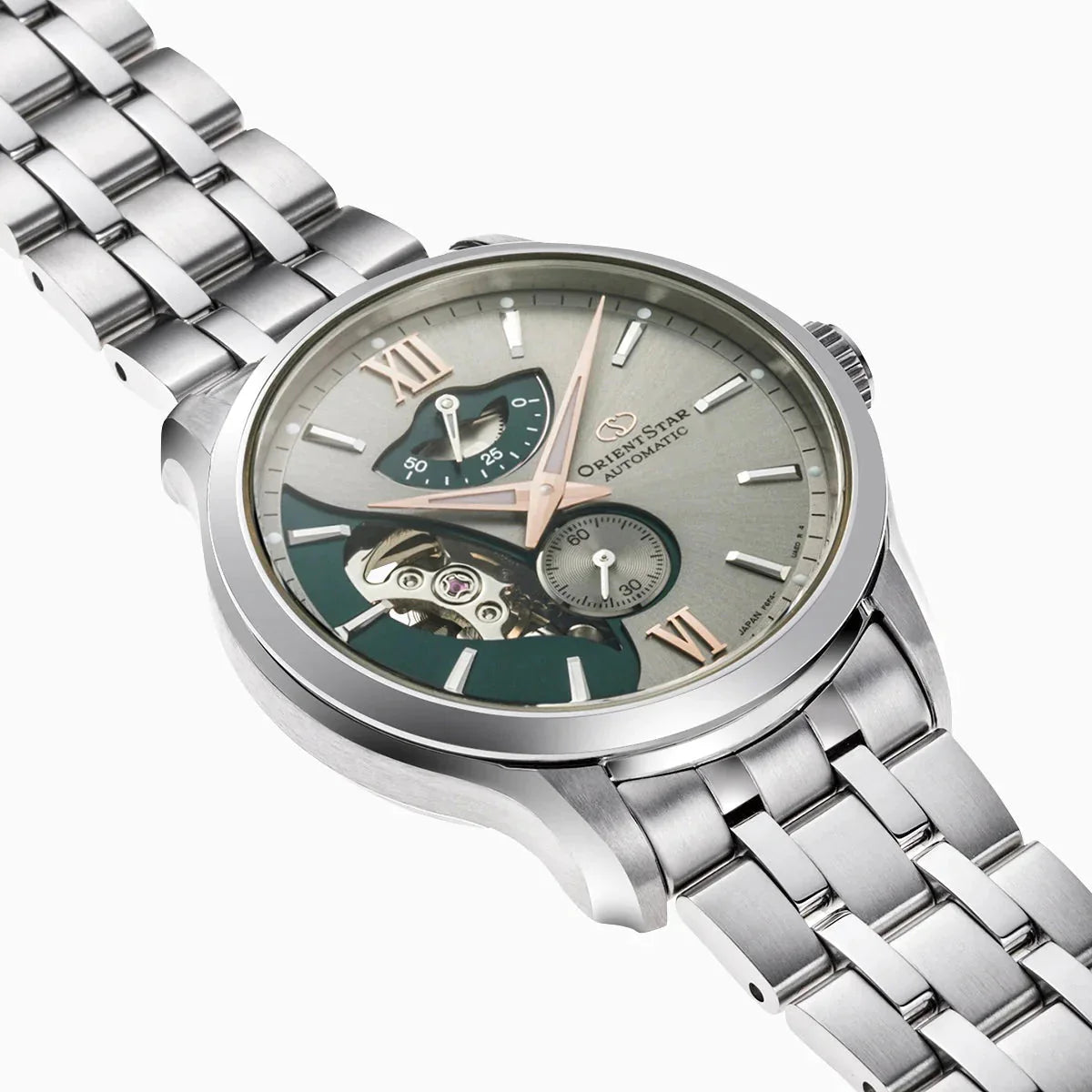 Orient Star Contemporary Layered Skeleton Men's Silver Watch