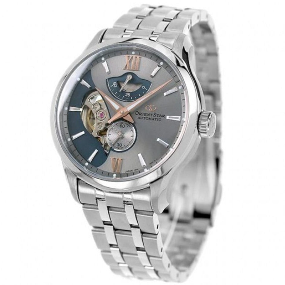 Orient Star Contemporary Layered Skeleton Men's Silver Watch