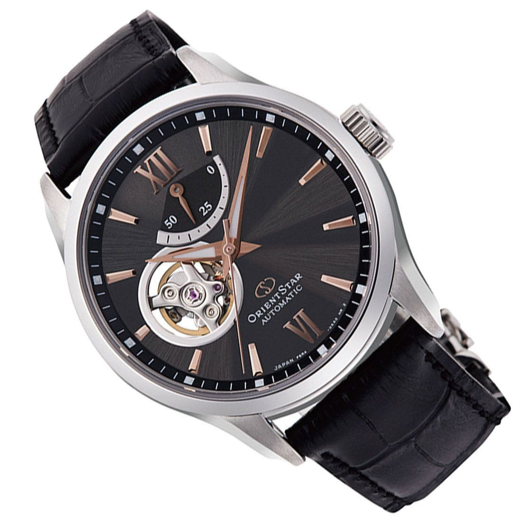 Orient Star Contemporary Open Heart Men's Black Watch