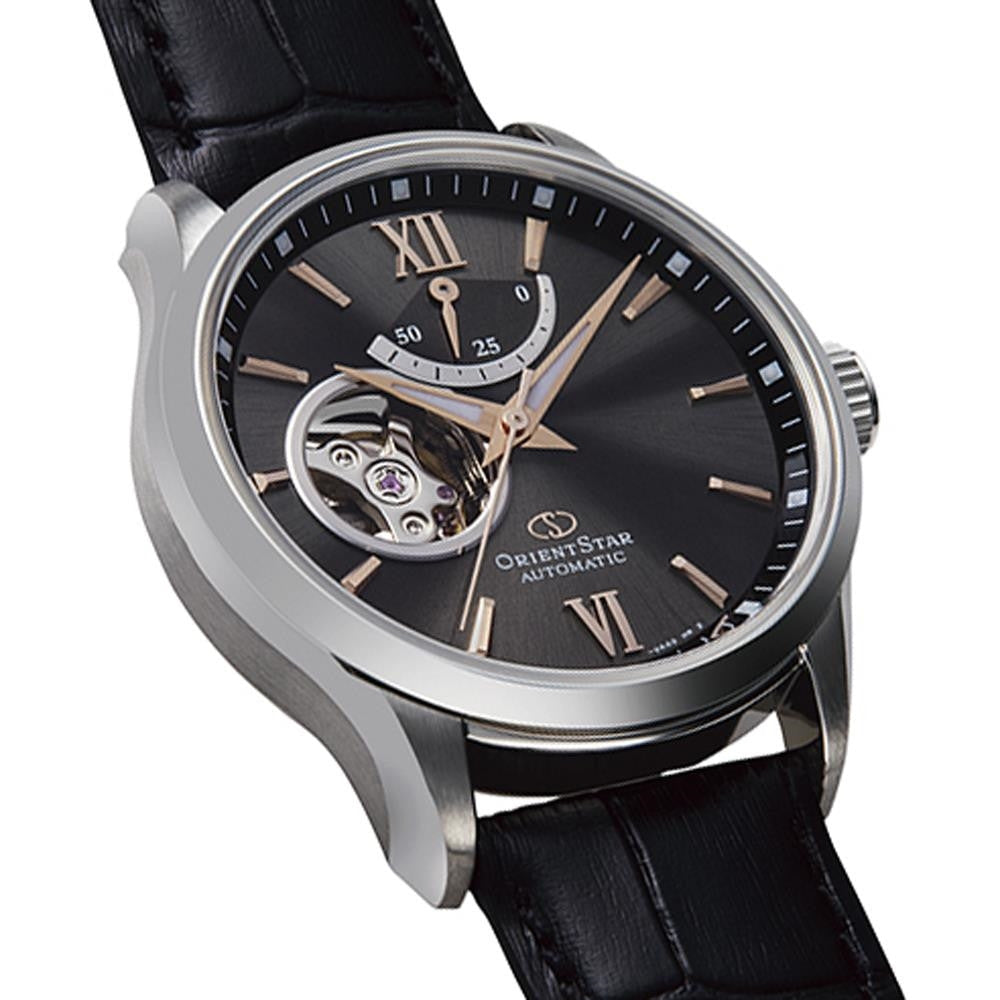 Orient Star Contemporary Open Heart Men's Black Watch