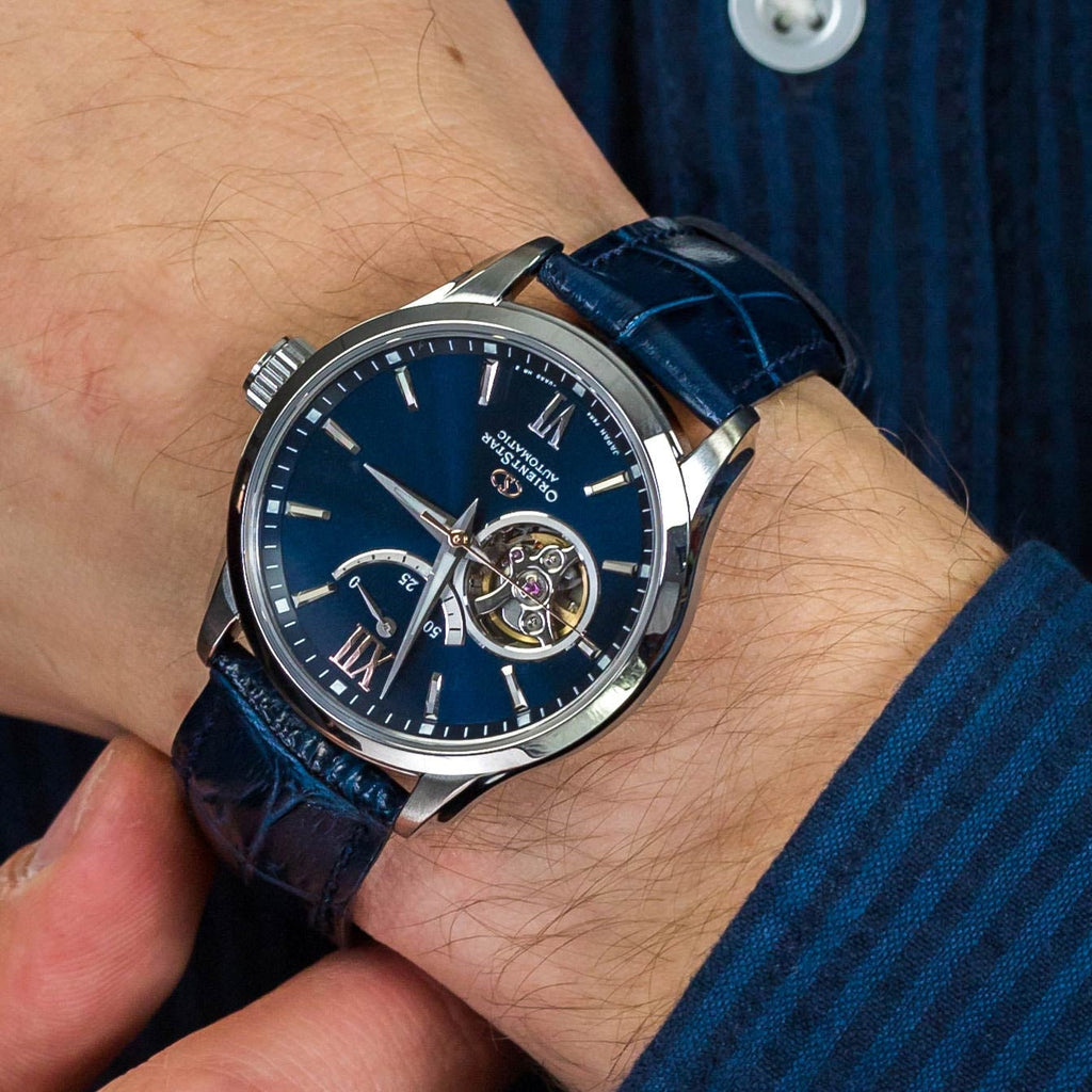 Orient Star Contemporary Open Heart Men's Blue Watch
