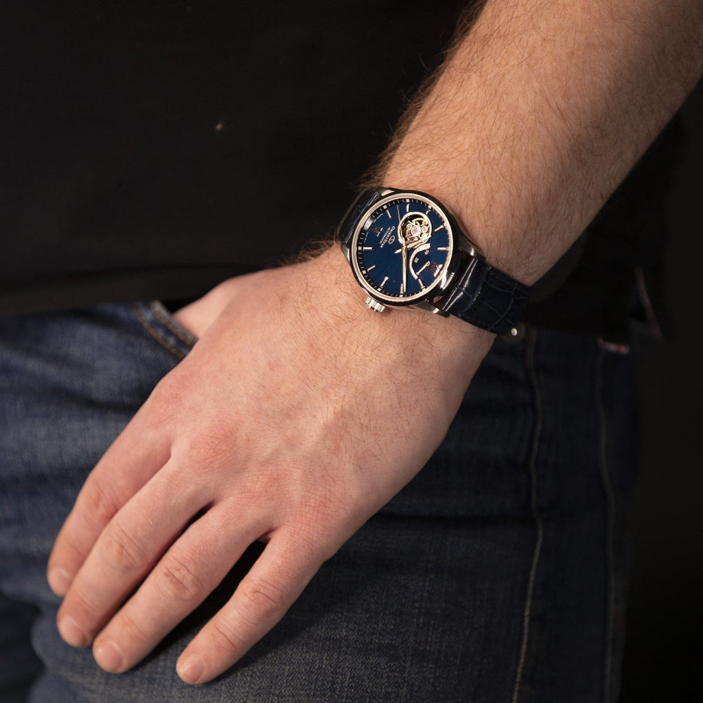 Orient Star Contemporary Open Heart Men's Blue Watch