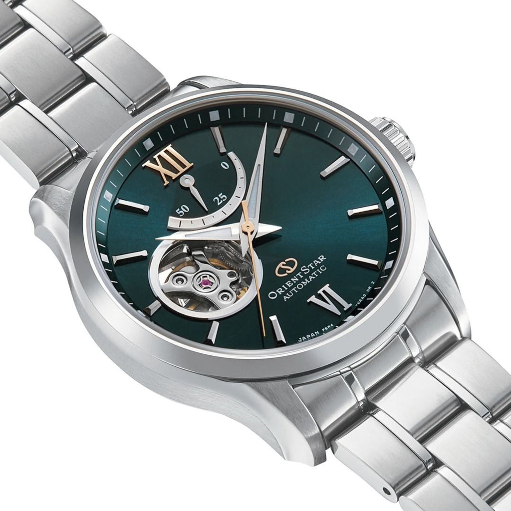 Orient Star Contemporary Open Heart Men's Silver Watch