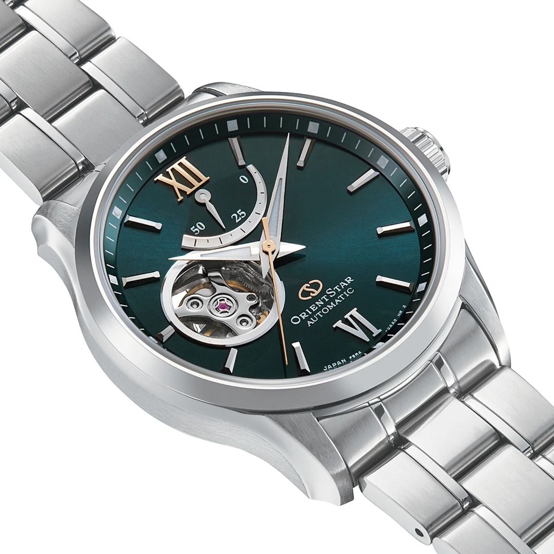 Orient Star Contemporary Open Heart Men's Silver Watch