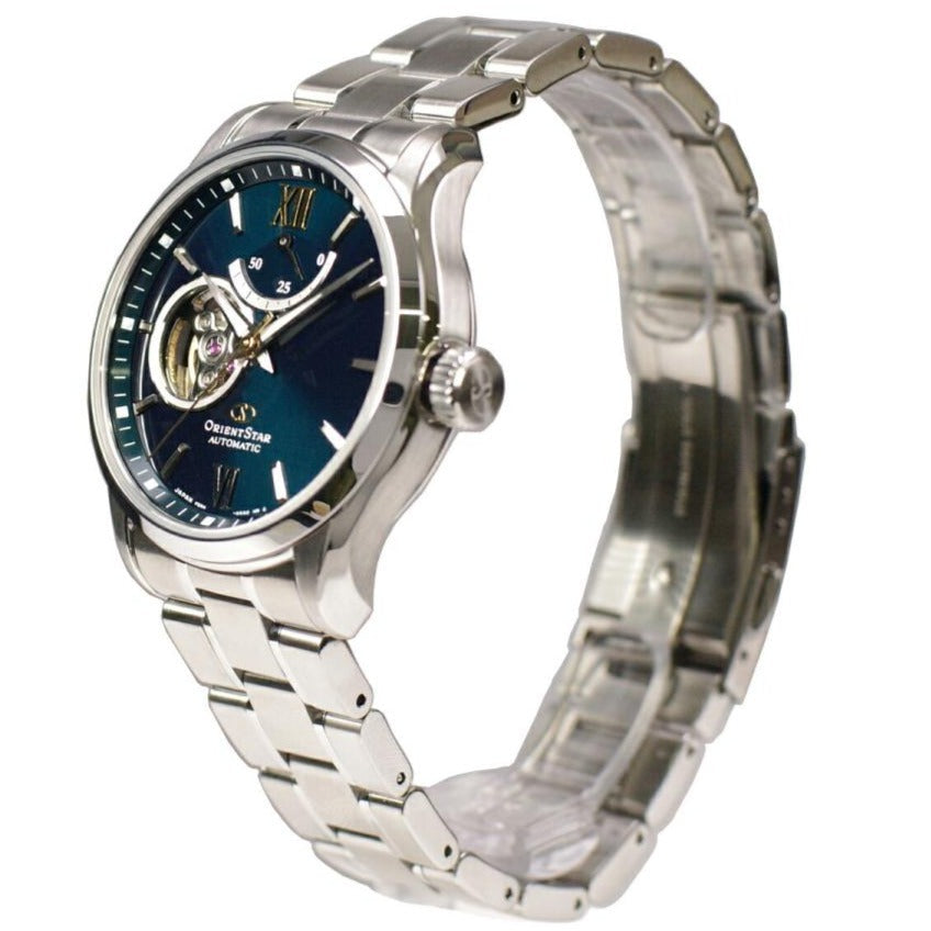 Orient Star Contemporary Open Heart Men's Silver Watch