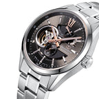 Orient Star Open Heart Men's Silver Watch
