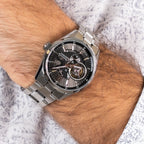 Orient Star Open Heart Men's Silver Watch