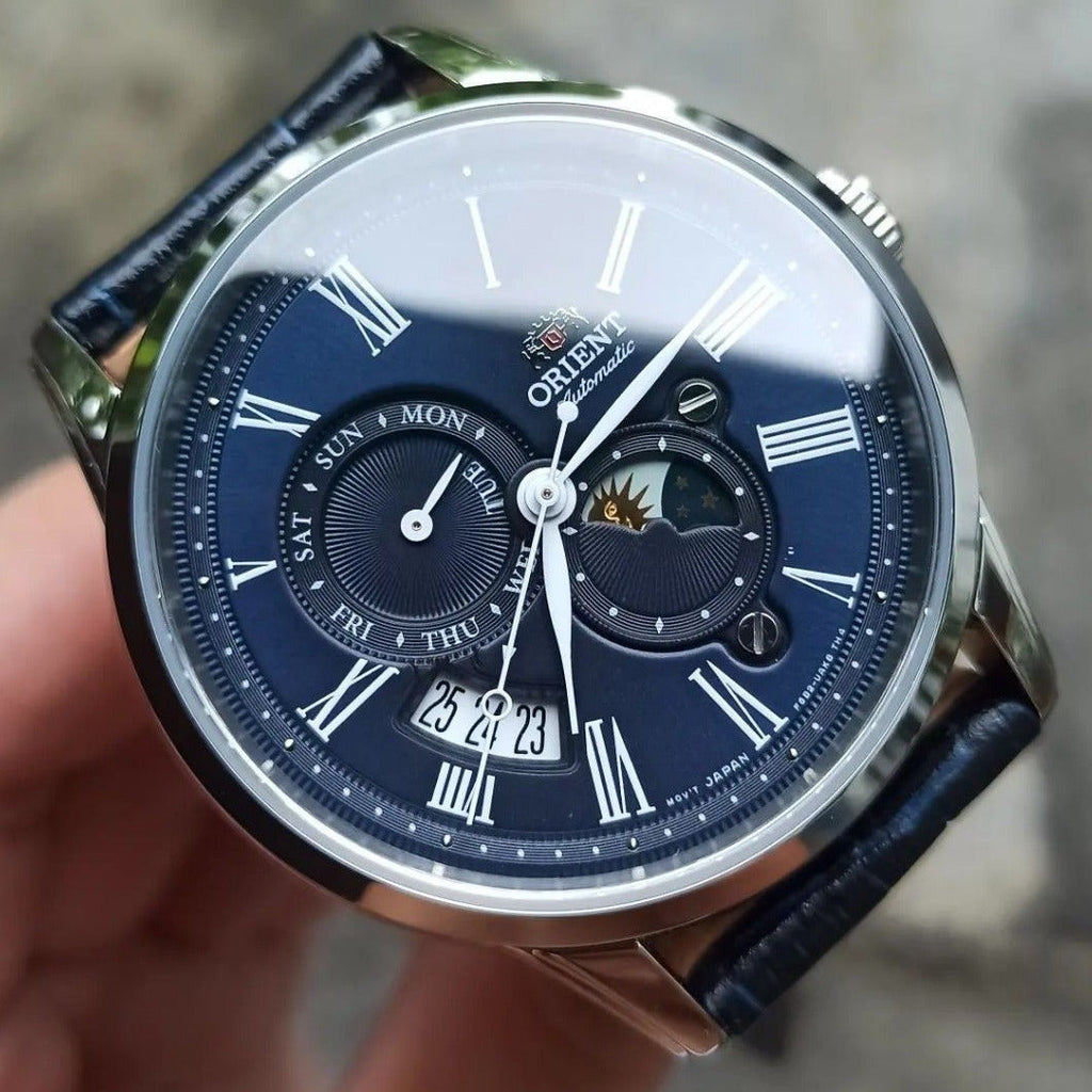 Orient Sun and Moon Men's Blue Watch
