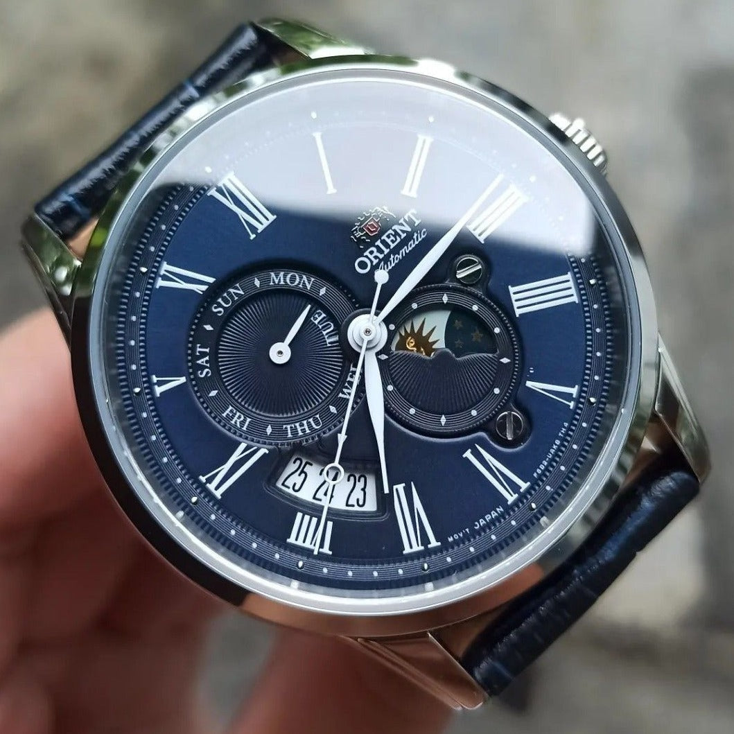 Orient Sun and Moon Men's Blue Watch