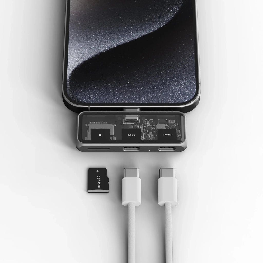 Mobiler XR Hub mit microSD-Leser