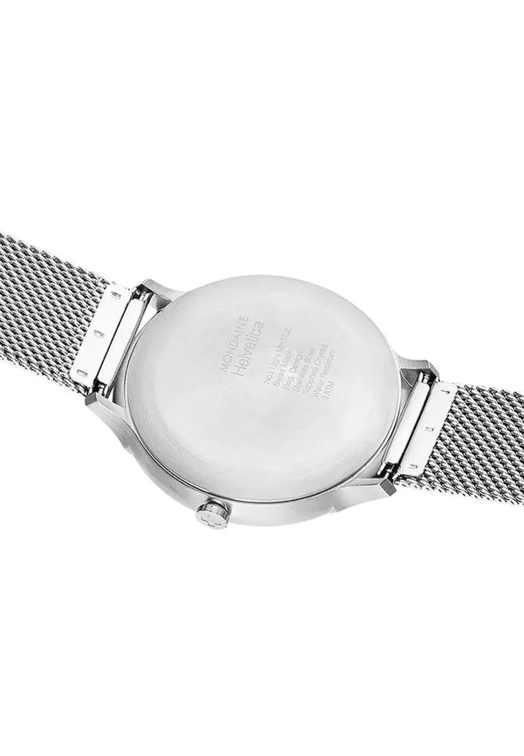 Mondaine Watch Helvetica No1 Light White