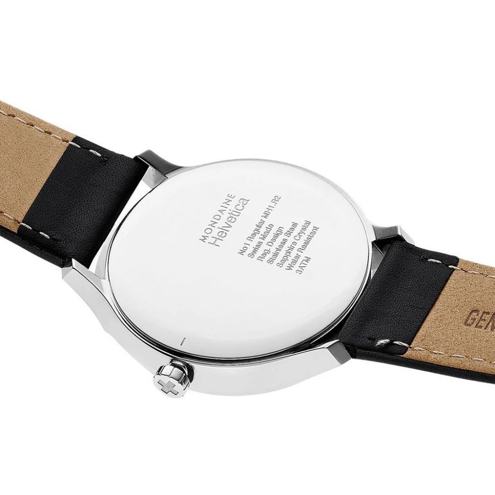 Mondaine Watch Helvetica No1 Regular Silver Black