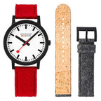 Mondaine Watch Essence Black Red