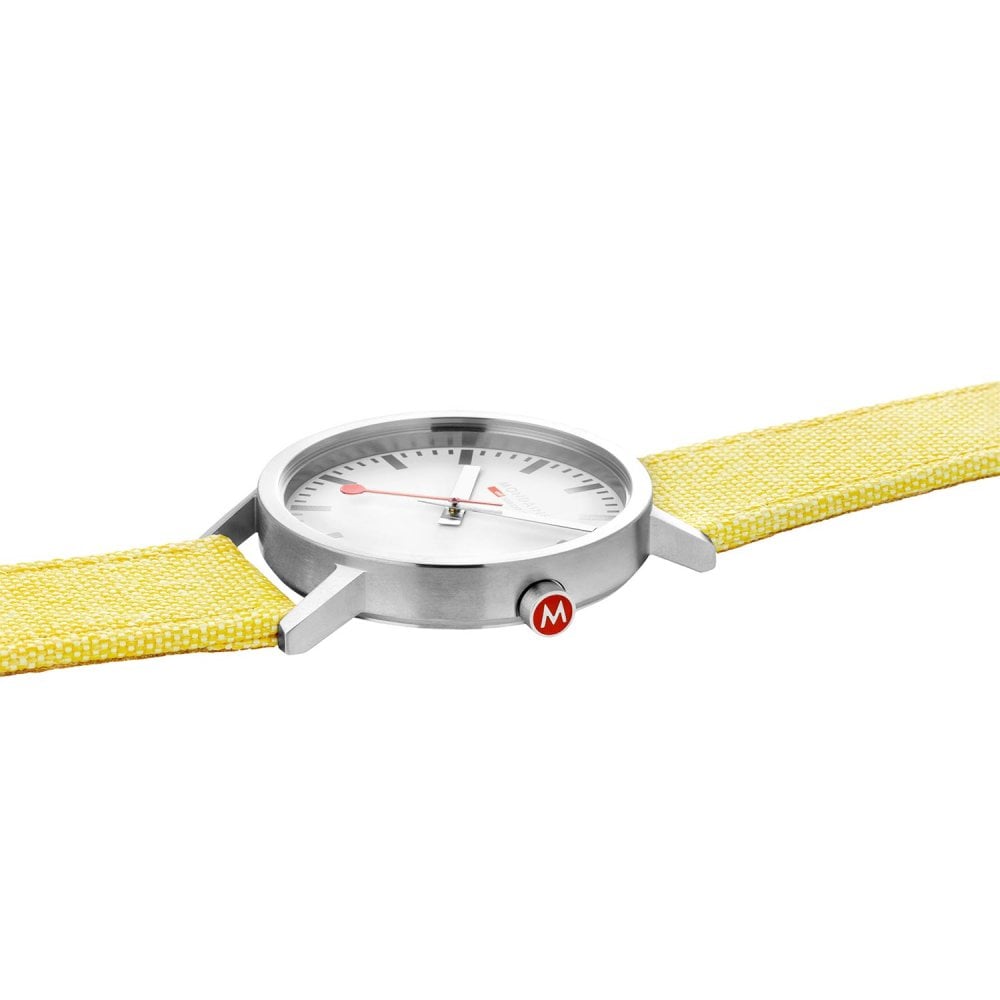 Mondaine Watch Classic Yellow