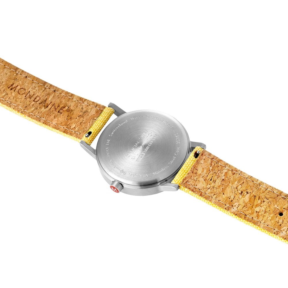 Mondaine Watch Classic Yellow