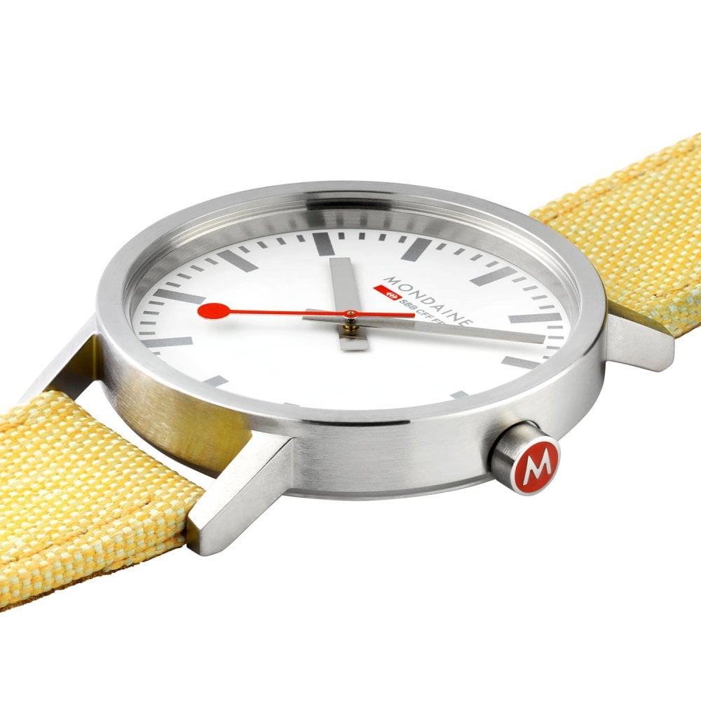 Mondaine Watch Classic Yellow