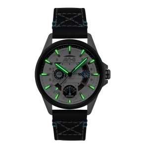 AVI-8 Hawker Harrier White Black Dual Time Watch