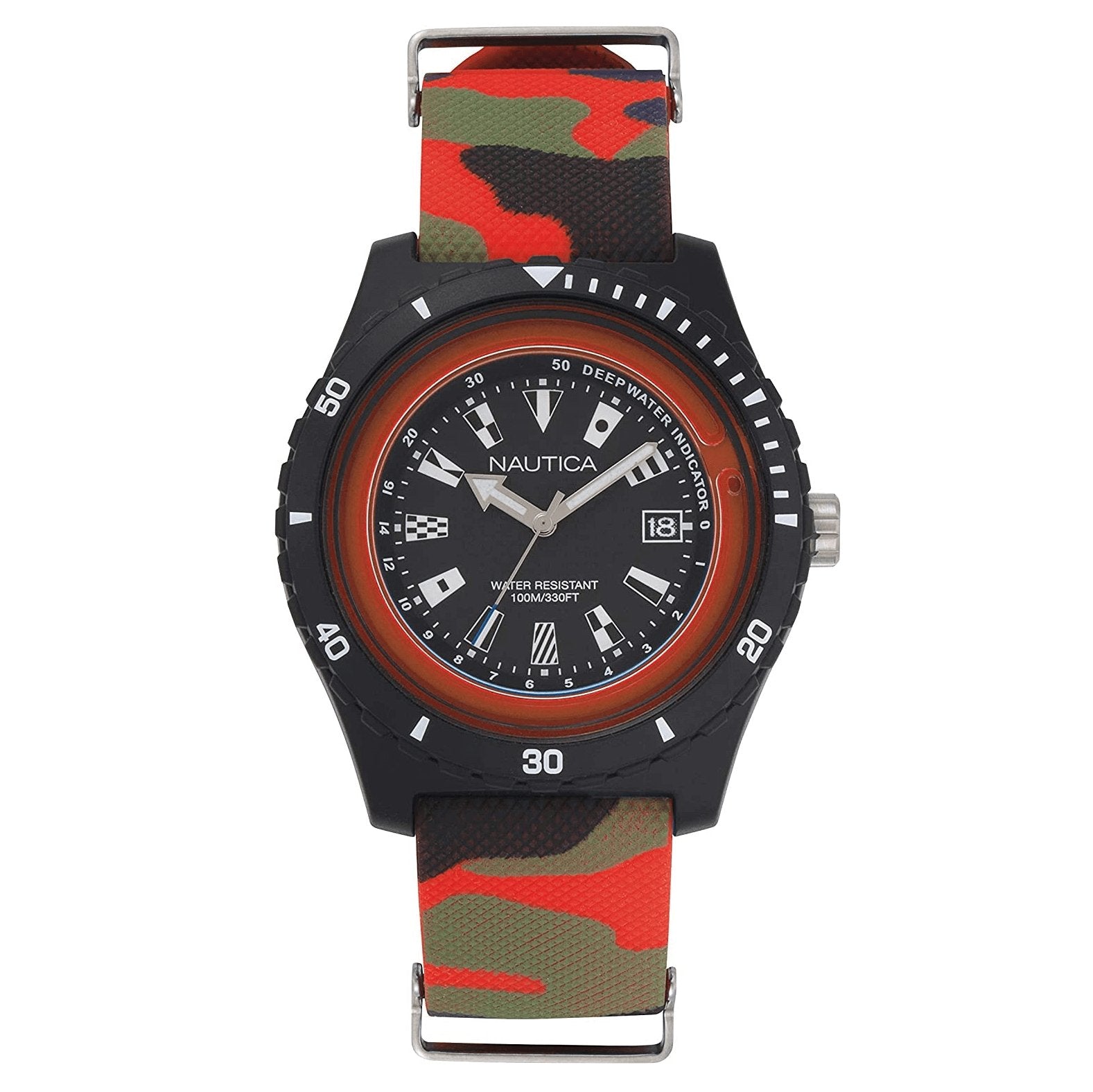 Nautica Men's Watch Surfside Orange Camo