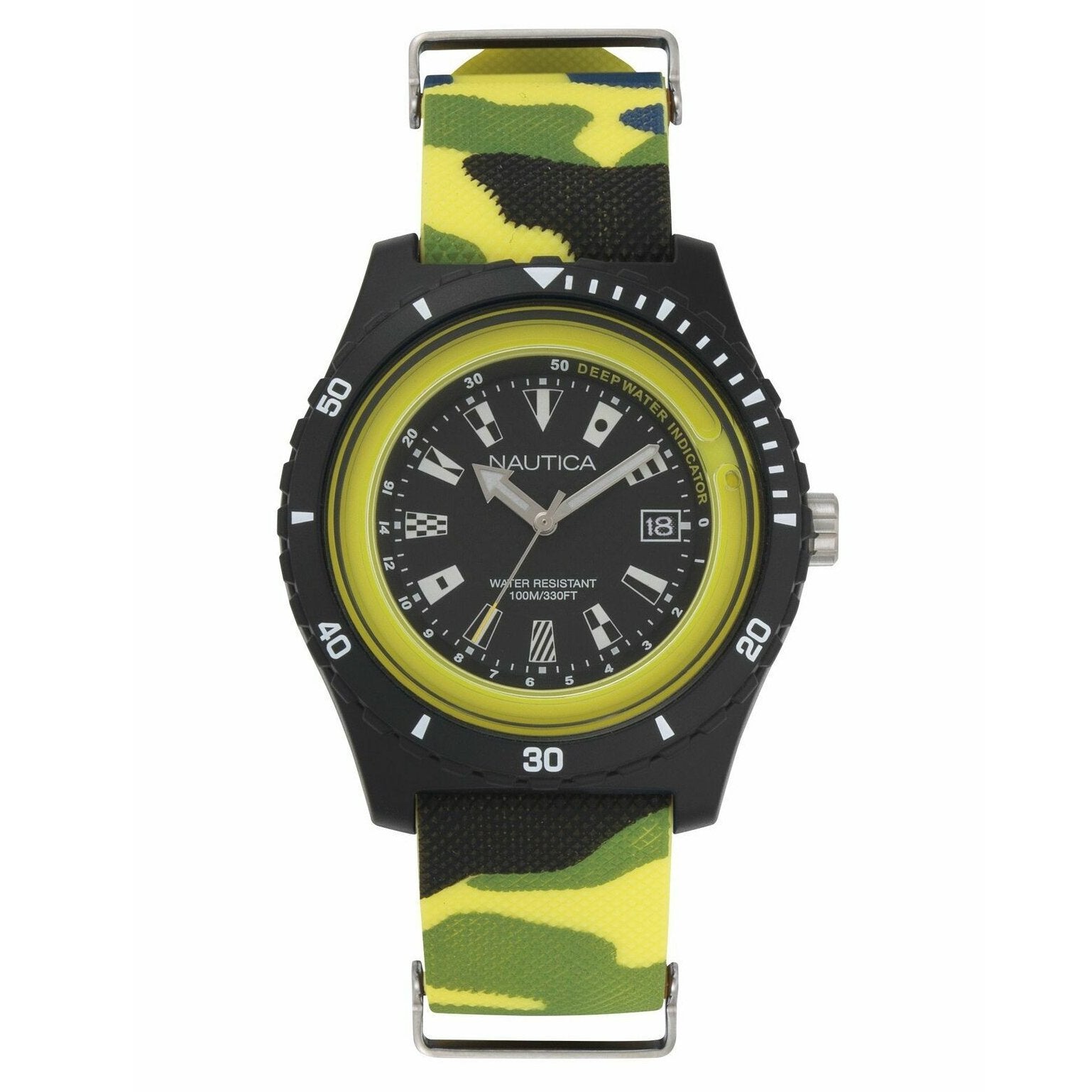 Nautica Men's Watch Surfside Yellow Camo