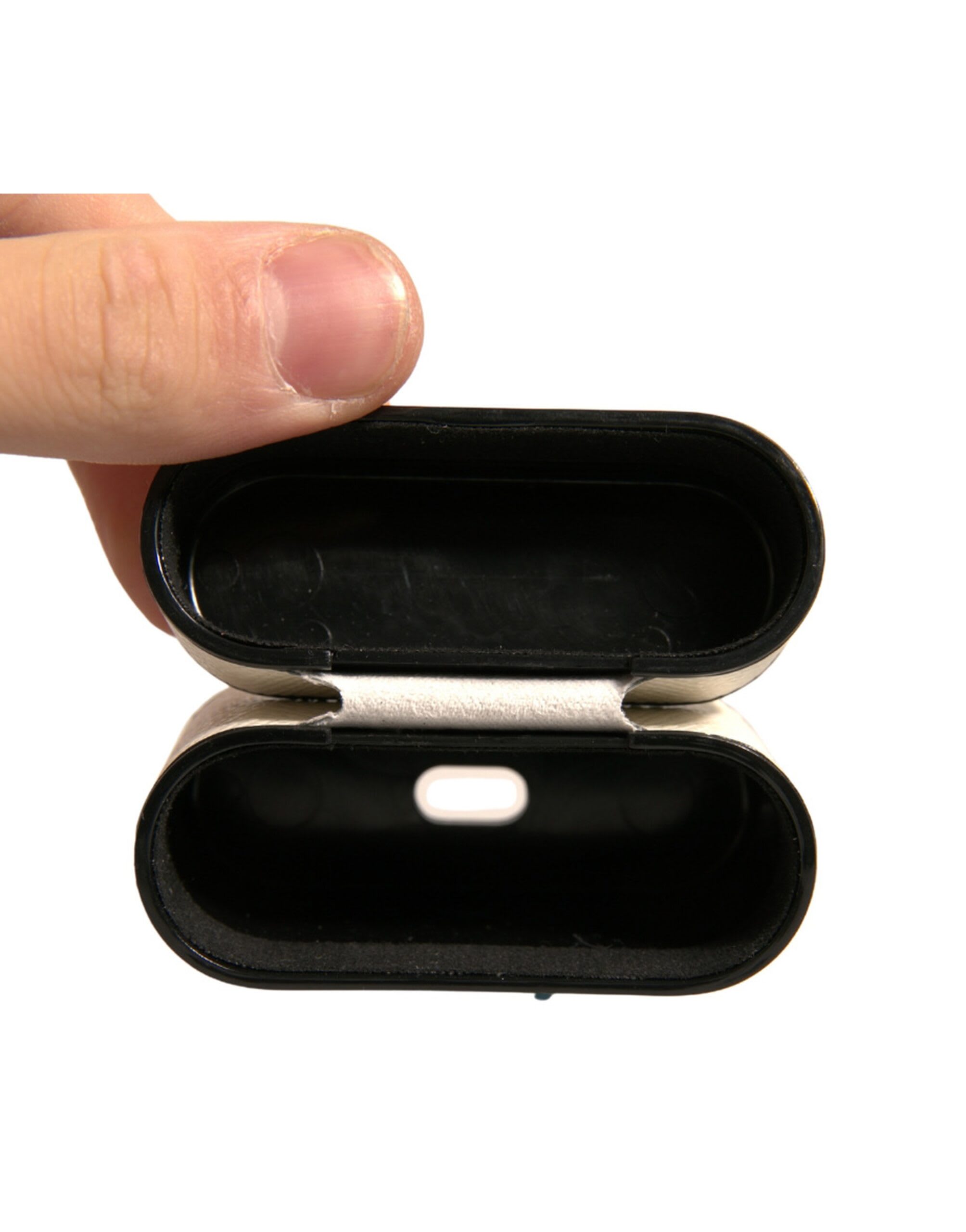Dolce & Gabbana Leather Metal Logo Plaque Holder Airpods Case