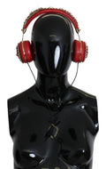 Dolce & Gabbana FRENDS Leather Floral Crystal Headset Women's Headphones