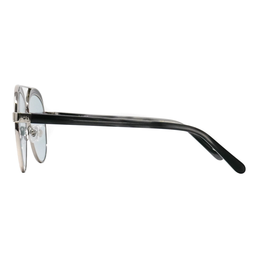 NO 21  Sunglasses Brass and Blue Lenses