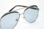 NO 21  Sunglasses Brass and Blue Lenses