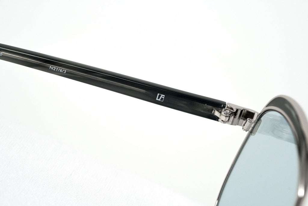 NO 21  Sunglasses Brass and Blue Lenses