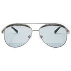 NO 21  Sunglasses Brass and Blue Lenses