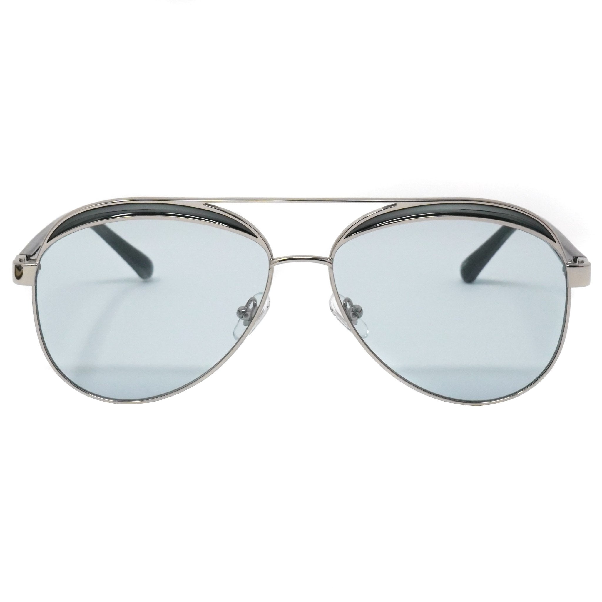 NO 21  Sunglasses Brass and Blue Lenses