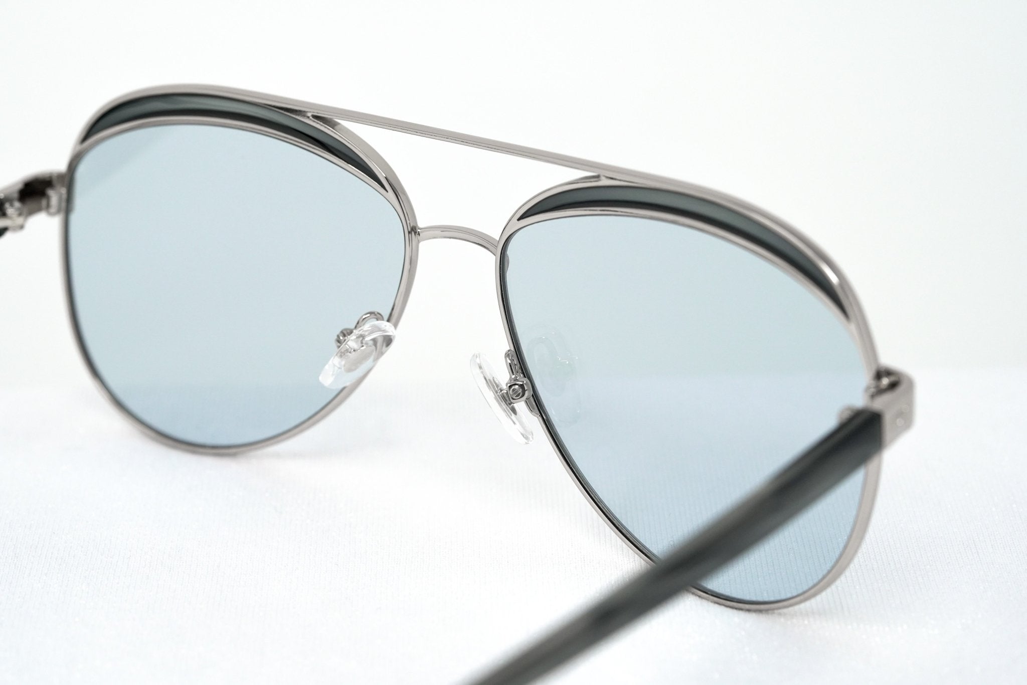 NO 21  Sunglasses Brass and Blue Lenses