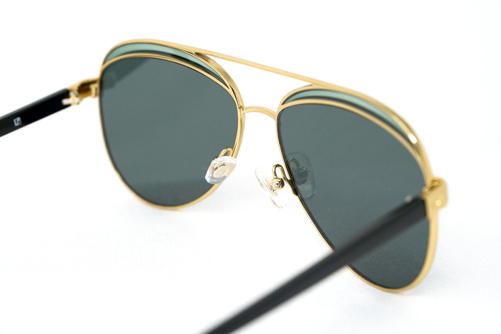 NO 21 Sunglasses Gold and Green