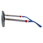 Orlebar Brown Sunglasses Round Red Black and Grey