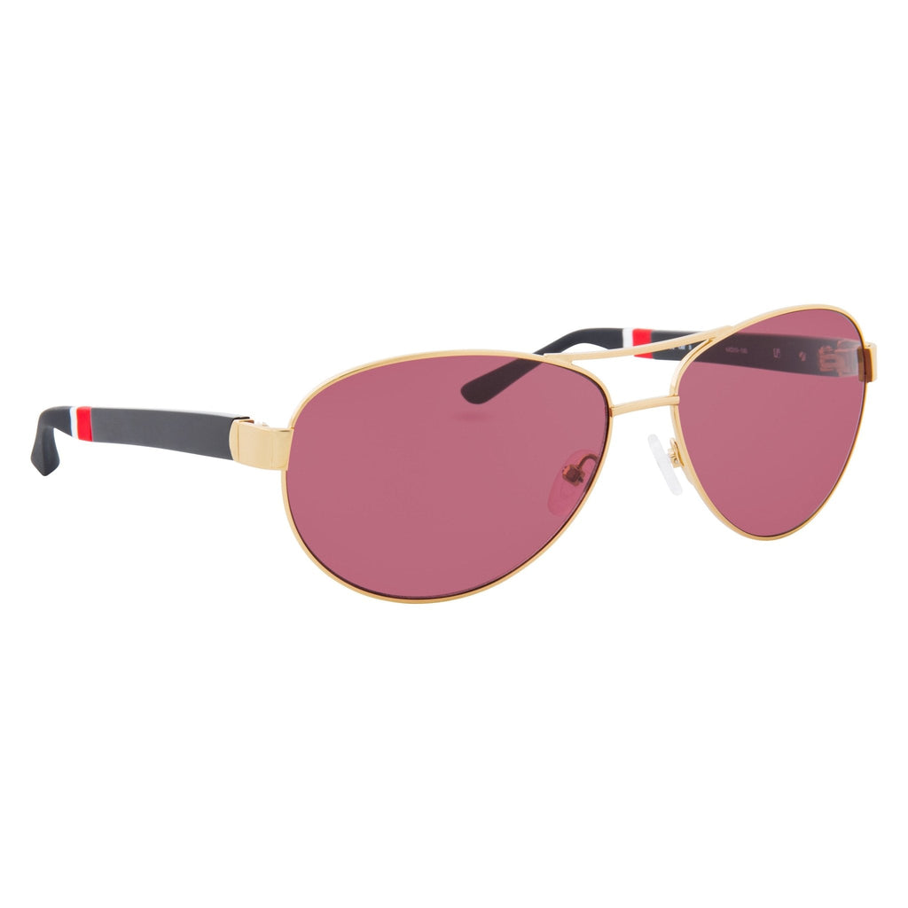 Orlebar Brown Sunglasses Yellow Gold and Purple