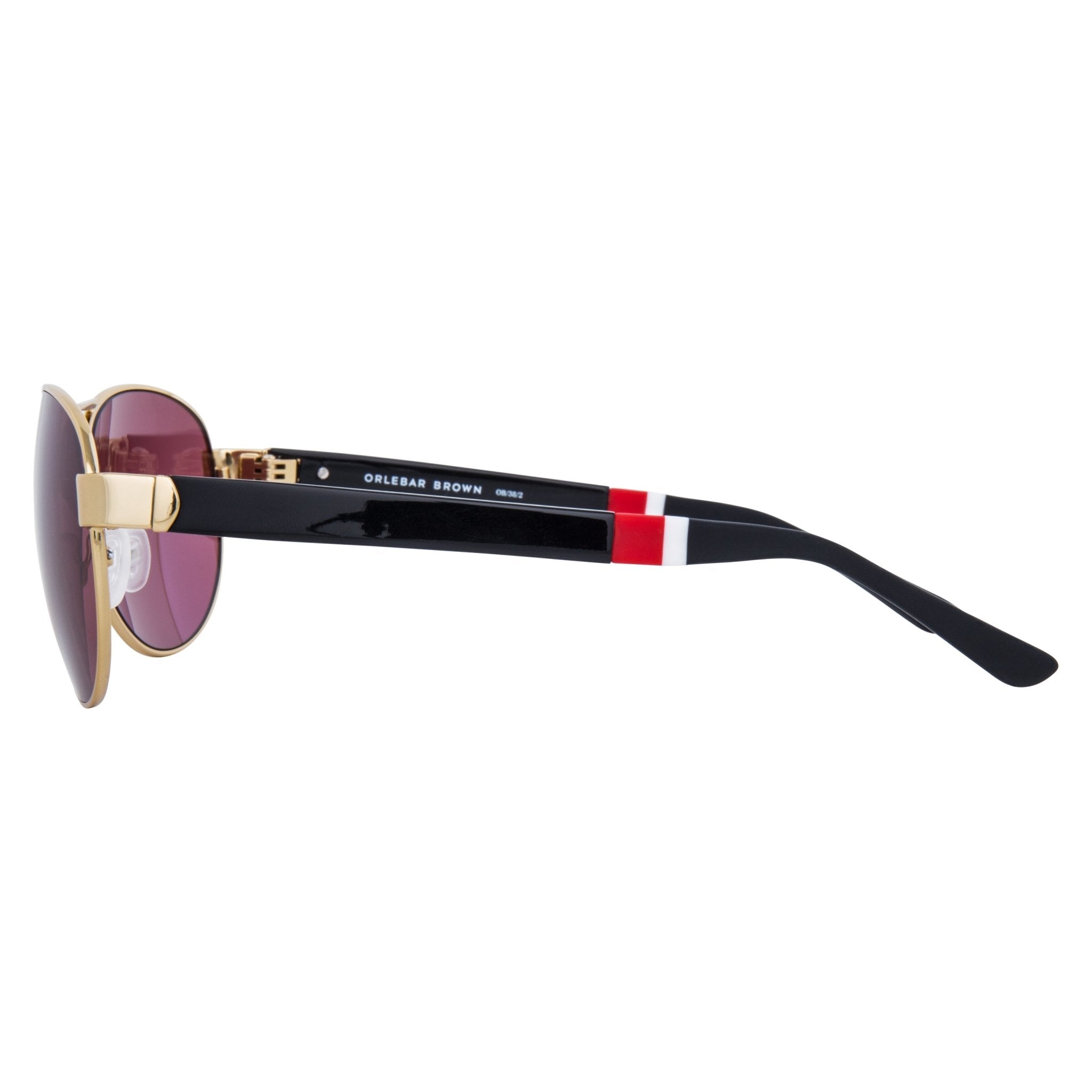 Orlebar Brown Sunglasses Yellow Gold and Purple