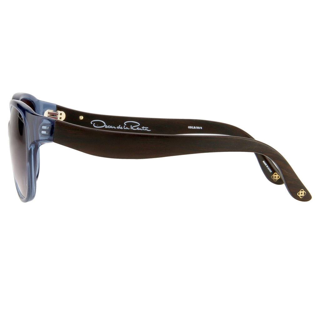 Oscar De La Renta Ladies Sunglasses Oval Blue and Grey