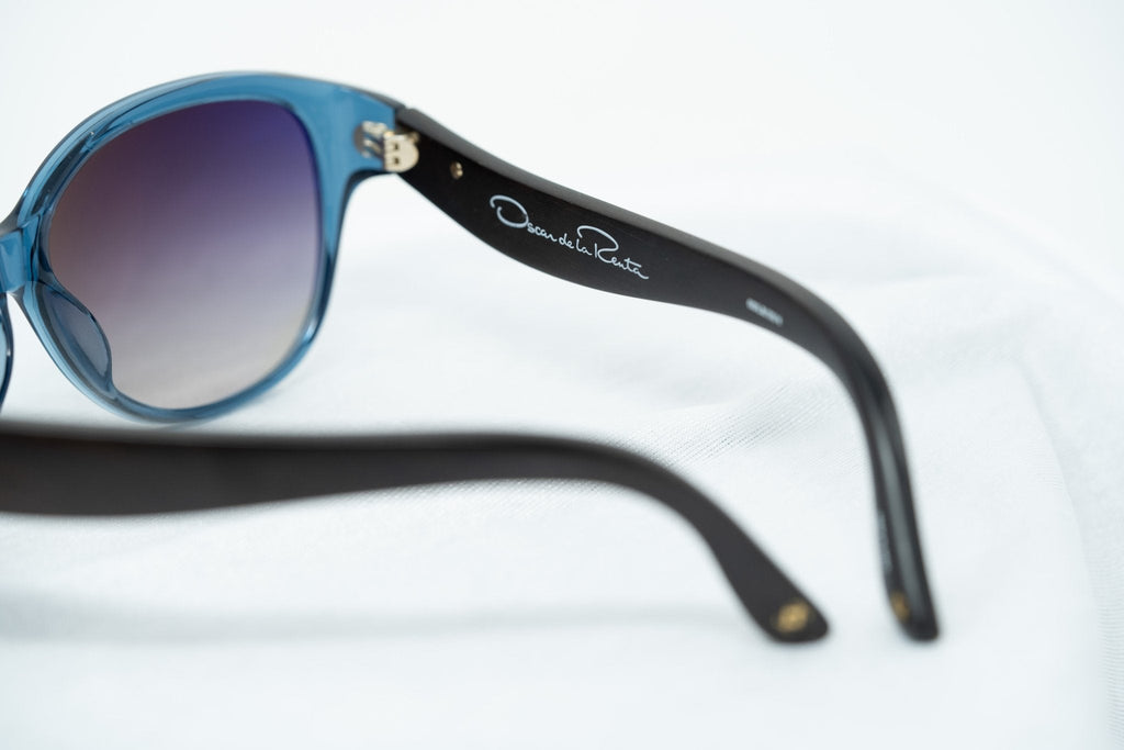 Oscar De La Renta Ladies Sunglasses Oval Blue and Grey