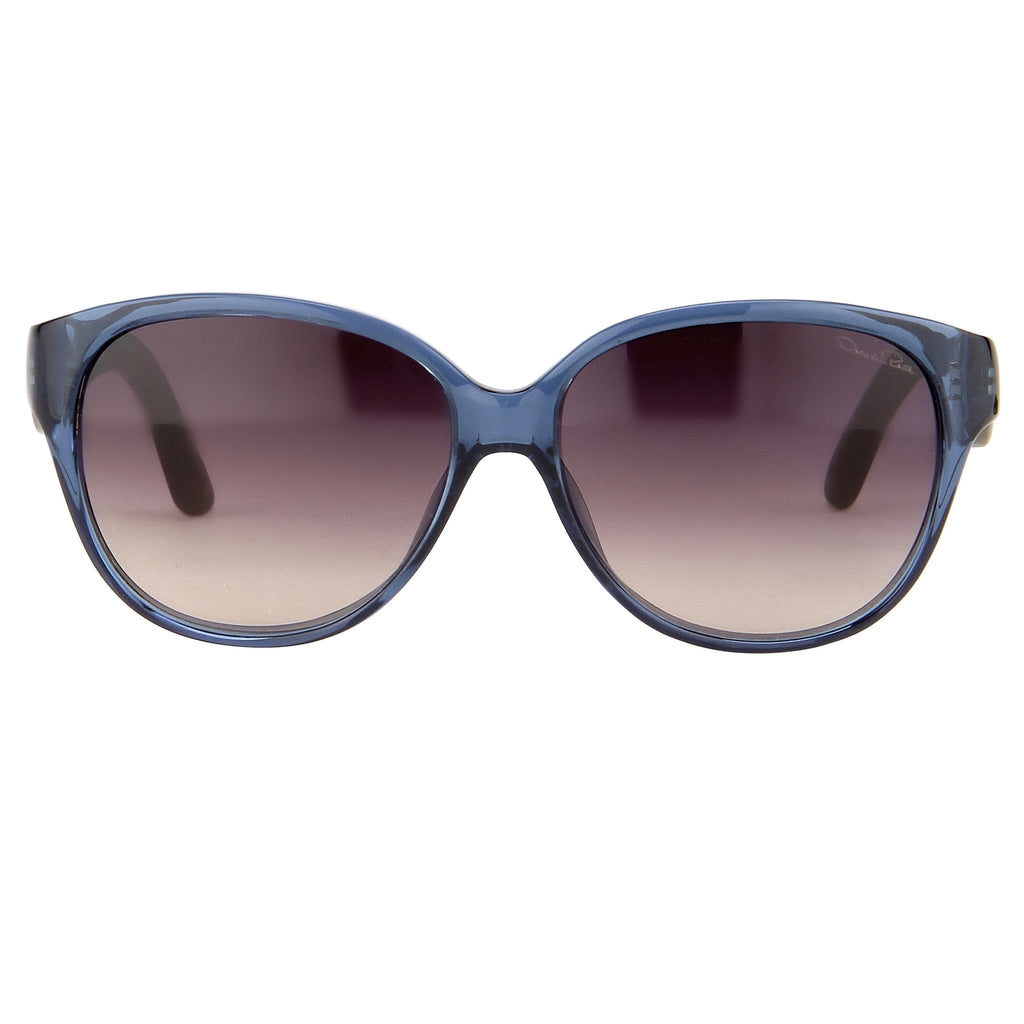 Oscar De La Renta Ladies Sunglasses Oval Blue and Grey