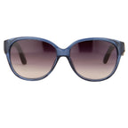 Oscar De La Renta Ladies Sunglasses Oval Blue and Grey