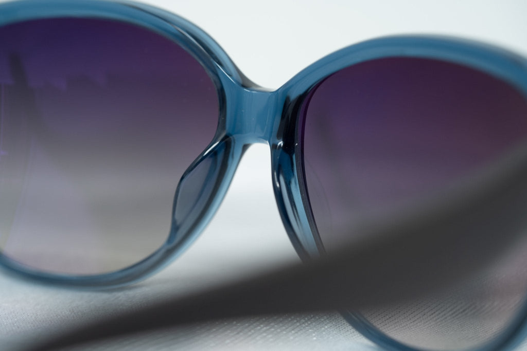 Oscar De La Renta Ladies Sunglasses Oval Blue and Grey