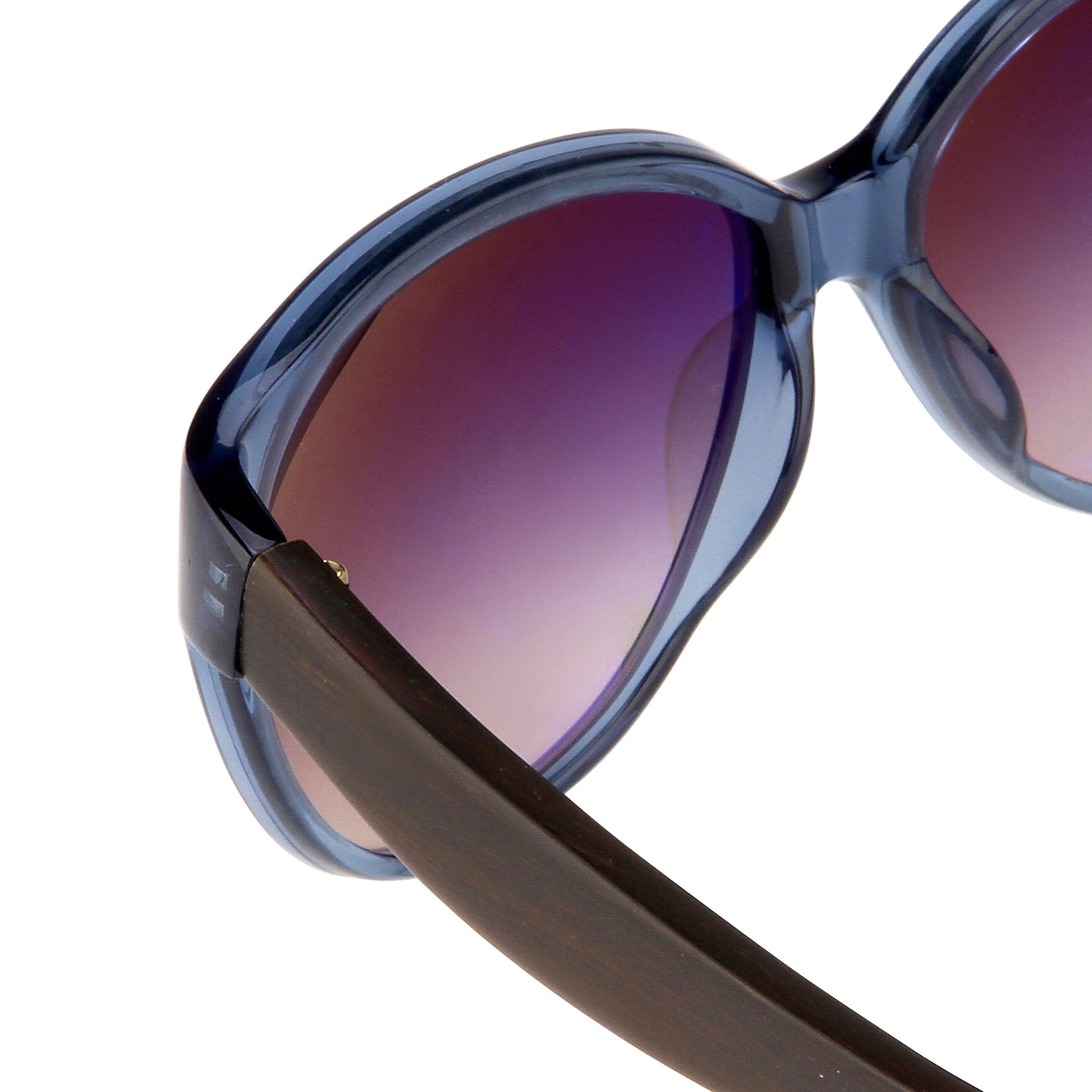 Oscar De La Renta Ladies Sunglasses Oval Blue and Grey
